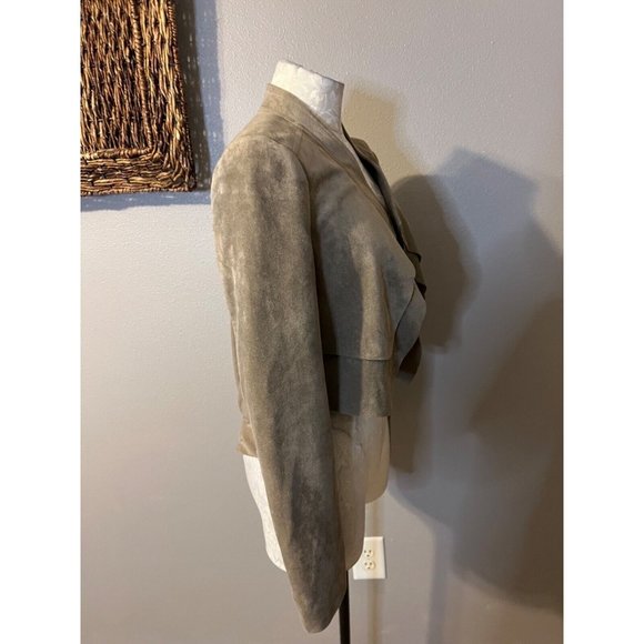 BCBGMAXAZRIA Norton Khaki M Medium Jacket Blazer Stretch - Picture 6 of 9